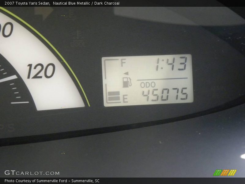 Nautical Blue Metallic / Dark Charcoal 2007 Toyota Yaris Sedan