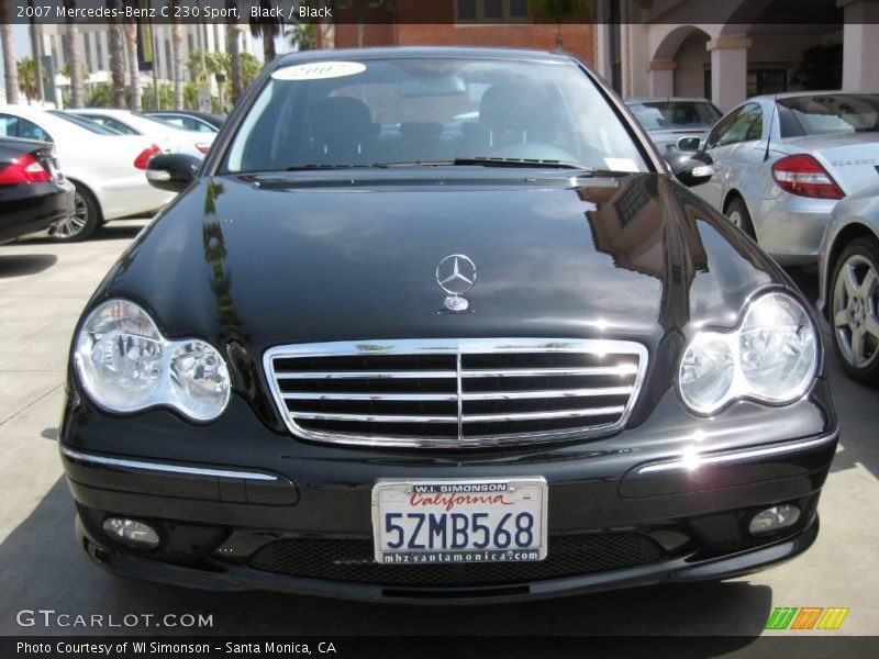 Black / Black 2007 Mercedes-Benz C 230 Sport