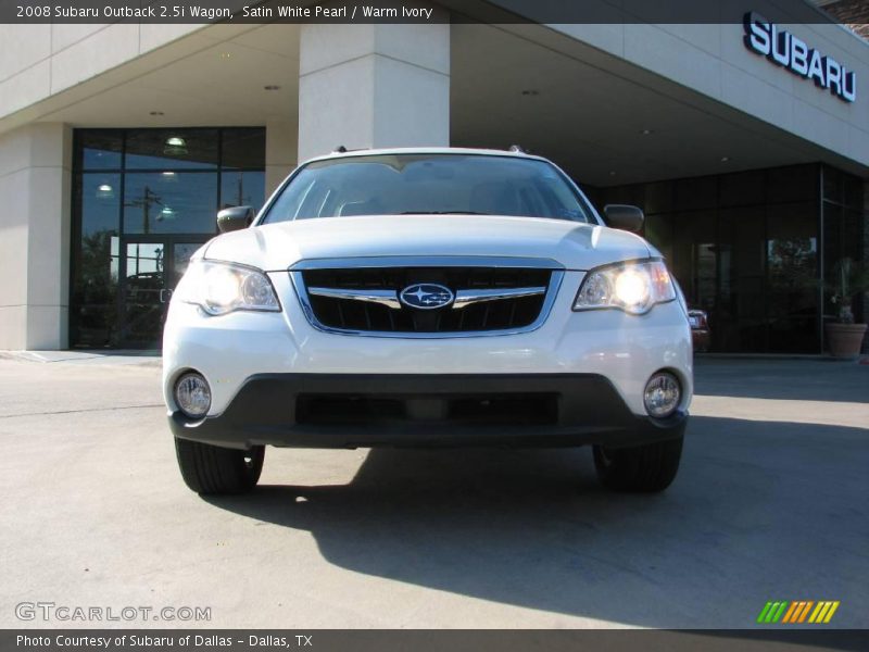 Satin White Pearl / Warm Ivory 2008 Subaru Outback 2.5i Wagon