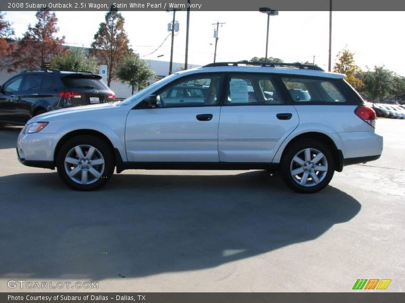 Satin White Pearl / Warm Ivory 2008 Subaru Outback 2.5i Wagon