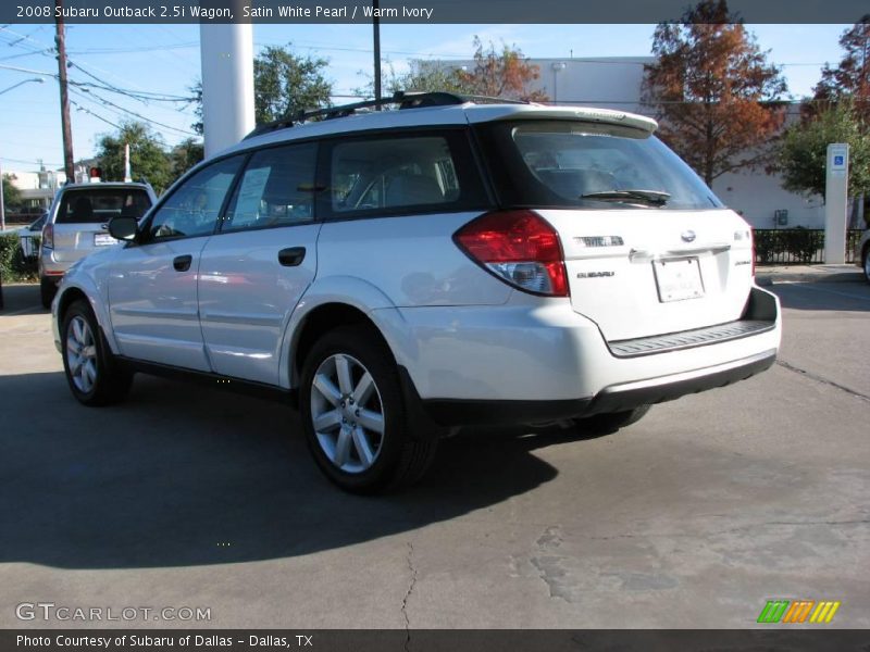 Satin White Pearl / Warm Ivory 2008 Subaru Outback 2.5i Wagon