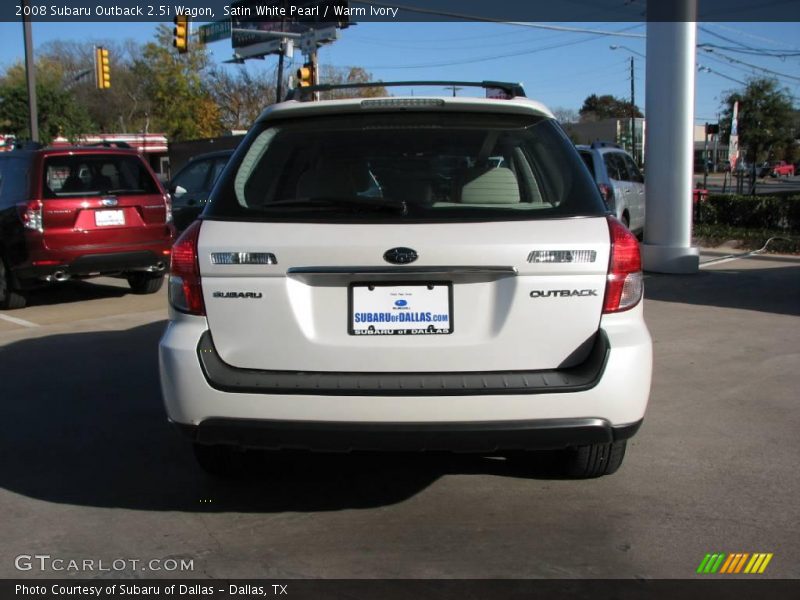 Satin White Pearl / Warm Ivory 2008 Subaru Outback 2.5i Wagon