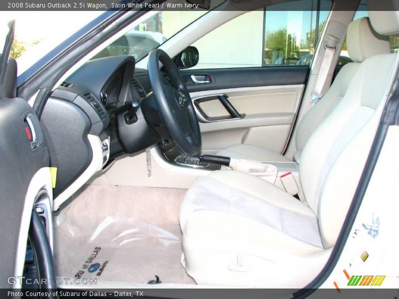 Satin White Pearl / Warm Ivory 2008 Subaru Outback 2.5i Wagon
