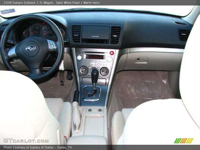 Satin White Pearl / Warm Ivory 2008 Subaru Outback 2.5i Wagon