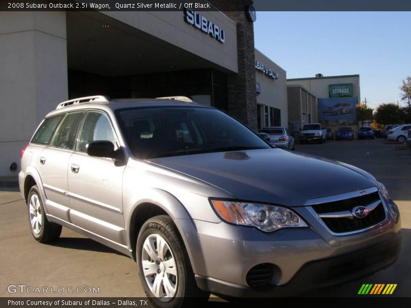 Quartz Silver Metallic / Off Black 2008 Subaru Outback 2.5i Wagon