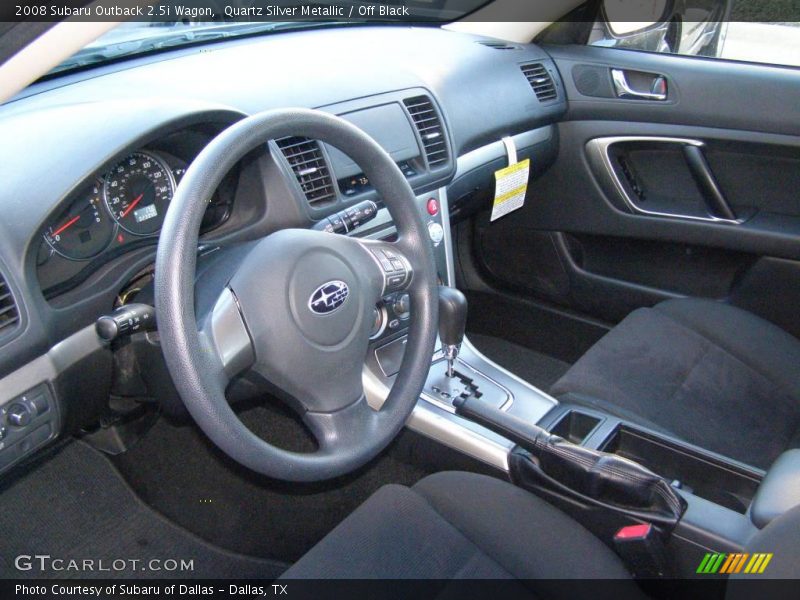 Quartz Silver Metallic / Off Black 2008 Subaru Outback 2.5i Wagon