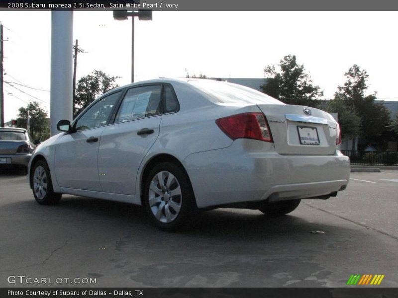 Satin White Pearl / Ivory 2008 Subaru Impreza 2.5i Sedan