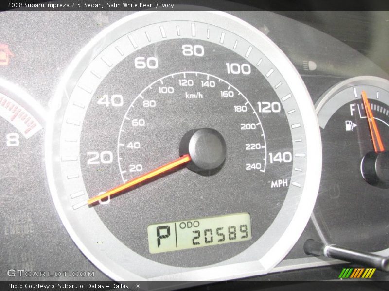 Satin White Pearl / Ivory 2008 Subaru Impreza 2.5i Sedan