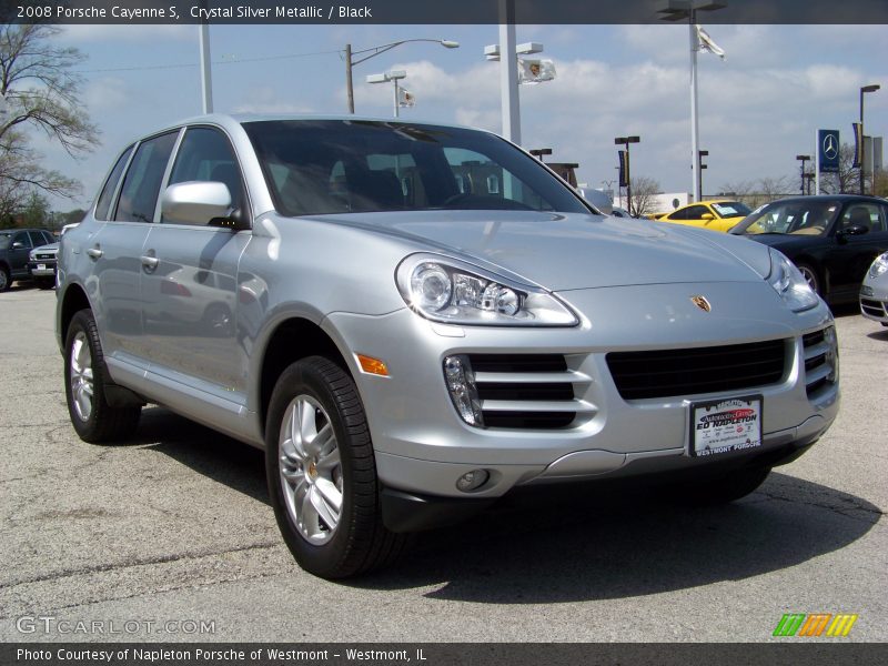 Crystal Silver Metallic / Black 2008 Porsche Cayenne S