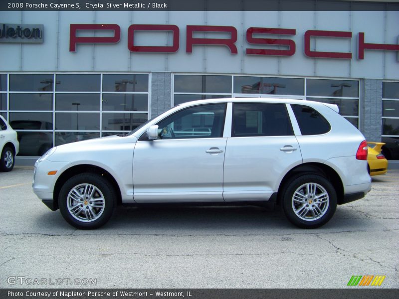 Crystal Silver Metallic / Black 2008 Porsche Cayenne S