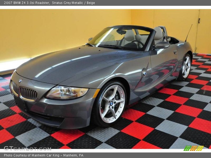 Stratus Grey Metallic / Beige 2007 BMW Z4 3.0si Roadster