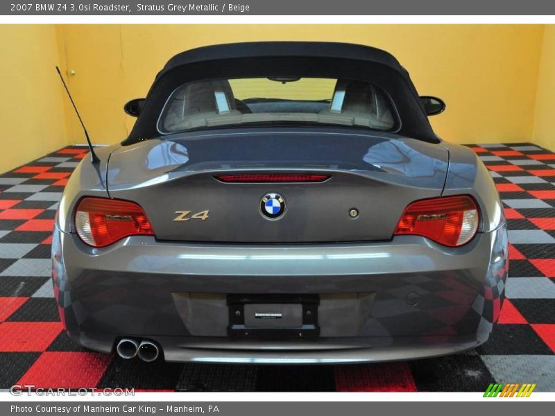 Stratus Grey Metallic / Beige 2007 BMW Z4 3.0si Roadster