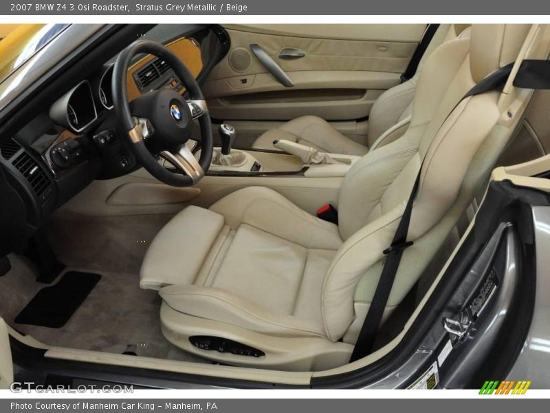 Stratus Grey Metallic / Beige 2007 BMW Z4 3.0si Roadster