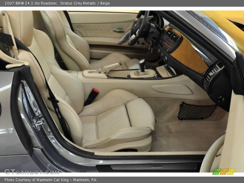 Stratus Grey Metallic / Beige 2007 BMW Z4 3.0si Roadster