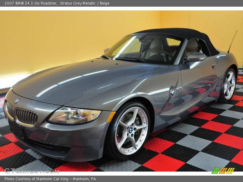 Stratus Grey Metallic / Beige 2007 BMW Z4 3.0si Roadster