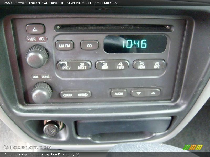 Silverleaf Metallic / Medium Gray 2003 Chevrolet Tracker 4WD Hard Top