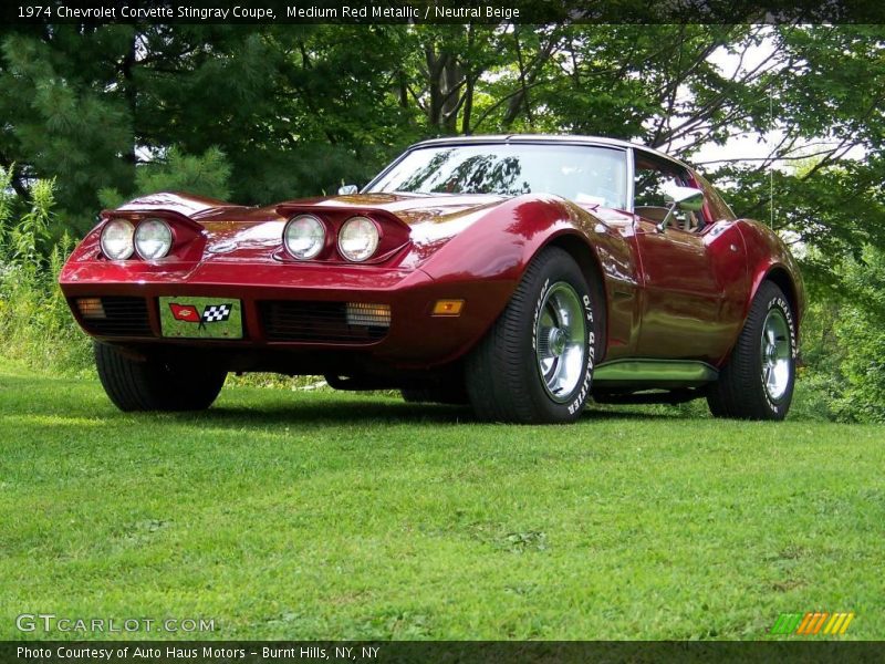 Medium Red Metallic / Neutral Beige 1974 Chevrolet Corvette Stingray Coupe