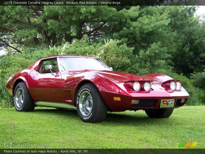 Medium Red Metallic / Neutral Beige 1974 Chevrolet Corvette Stingray Coupe