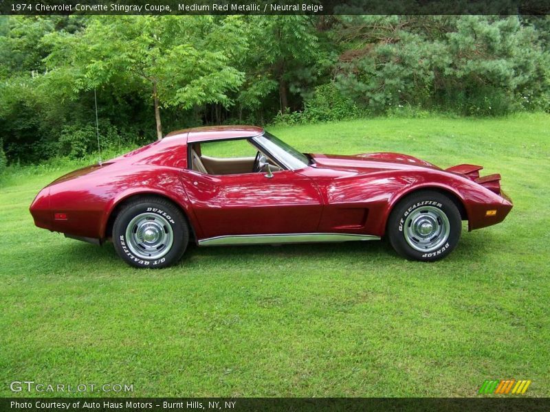 Medium Red Metallic / Neutral Beige 1974 Chevrolet Corvette Stingray Coupe