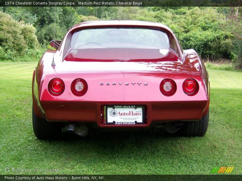 Medium Red Metallic / Neutral Beige 1974 Chevrolet Corvette Stingray Coupe