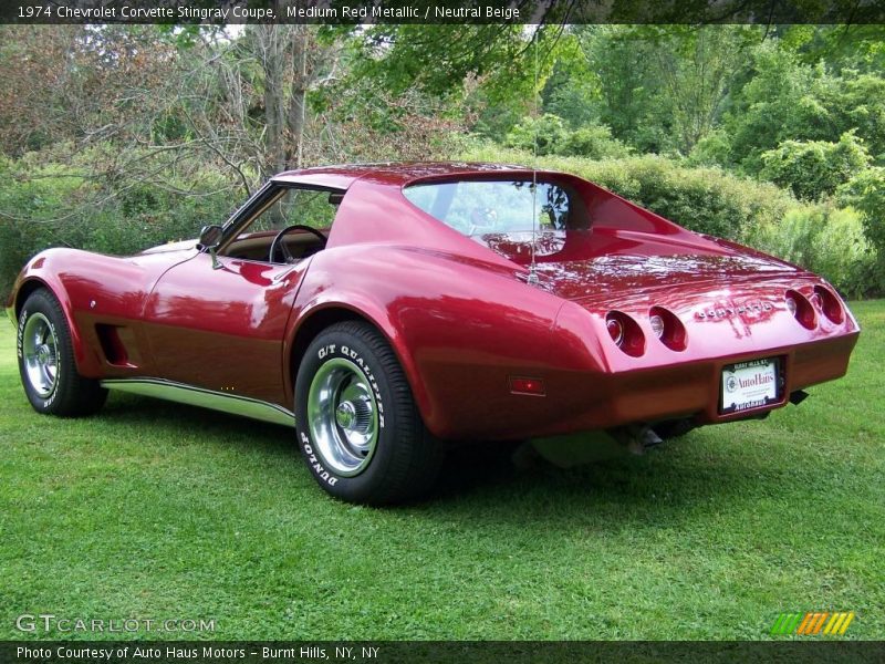 Medium Red Metallic / Neutral Beige 1974 Chevrolet Corvette Stingray Coupe