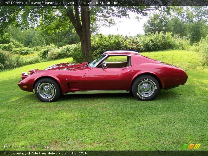 Medium Red Metallic / Neutral Beige 1974 Chevrolet Corvette Stingray Coupe
