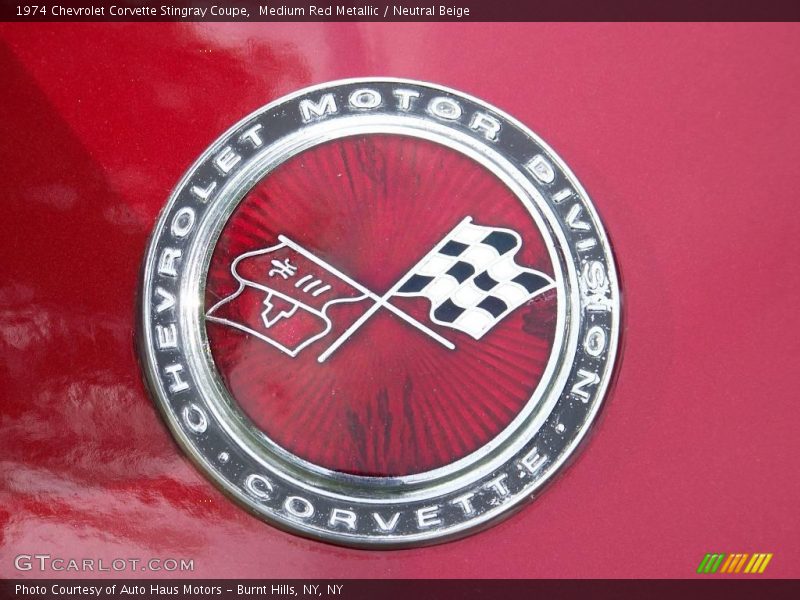 Medium Red Metallic / Neutral Beige 1974 Chevrolet Corvette Stingray Coupe