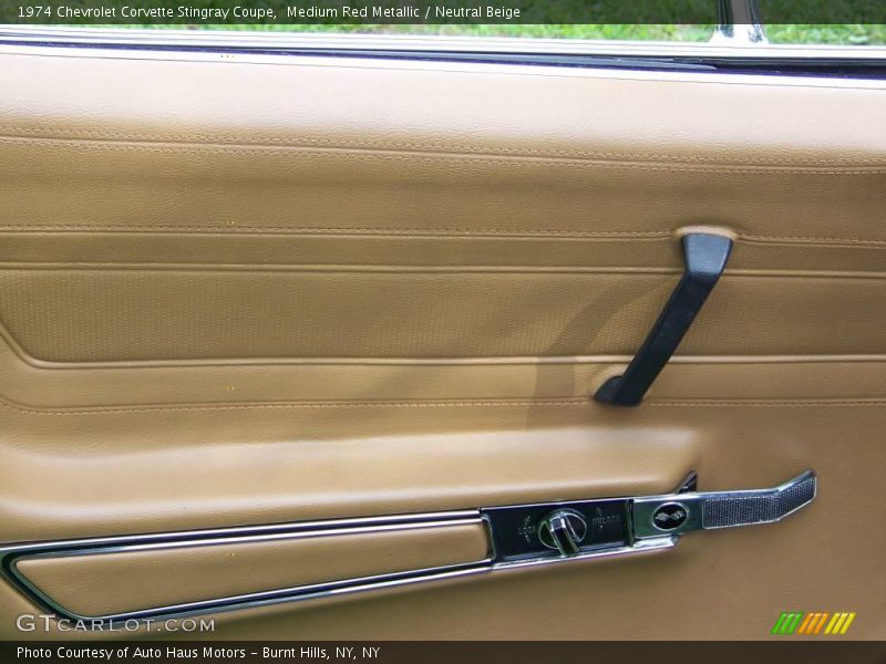 Medium Red Metallic / Neutral Beige 1974 Chevrolet Corvette Stingray Coupe