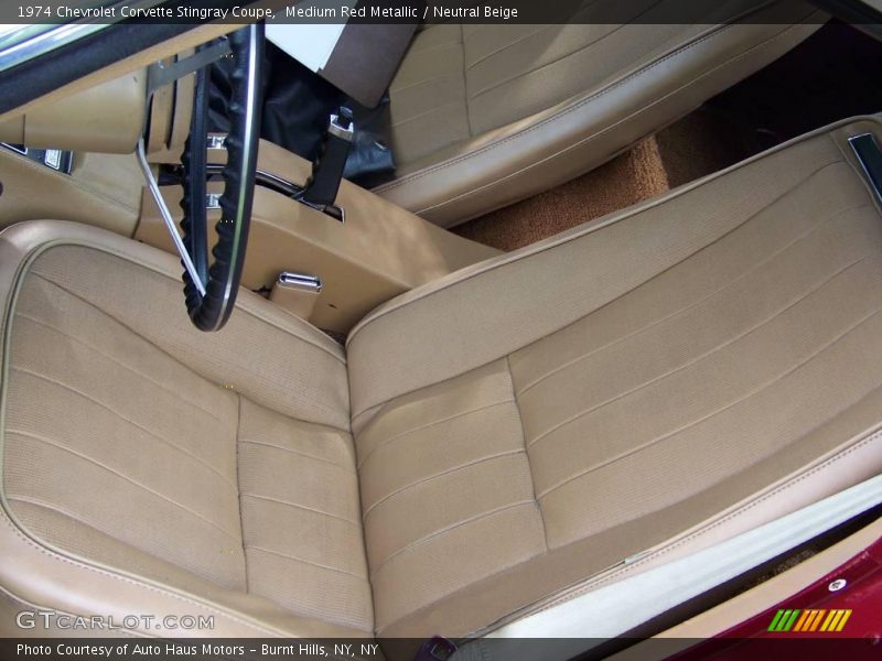 Medium Red Metallic / Neutral Beige 1974 Chevrolet Corvette Stingray Coupe