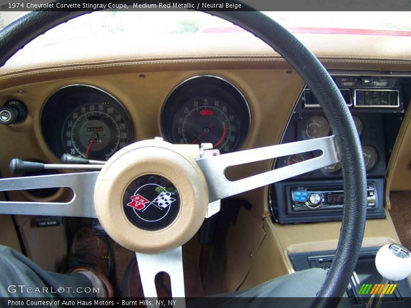 Medium Red Metallic / Neutral Beige 1974 Chevrolet Corvette Stingray Coupe