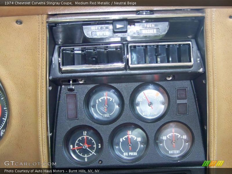 Medium Red Metallic / Neutral Beige 1974 Chevrolet Corvette Stingray Coupe