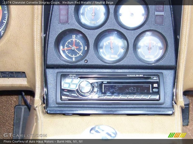 Medium Red Metallic / Neutral Beige 1974 Chevrolet Corvette Stingray Coupe