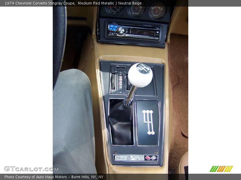 Medium Red Metallic / Neutral Beige 1974 Chevrolet Corvette Stingray Coupe