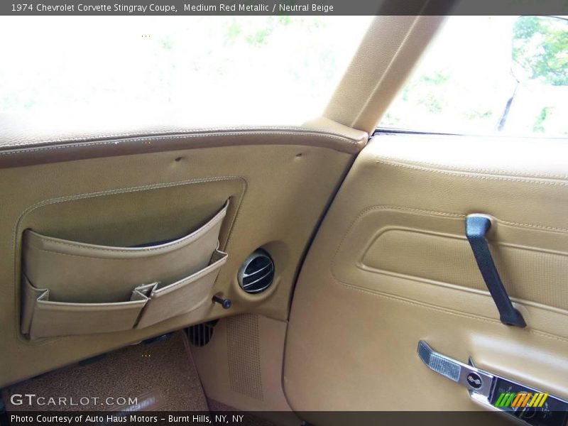 Medium Red Metallic / Neutral Beige 1974 Chevrolet Corvette Stingray Coupe