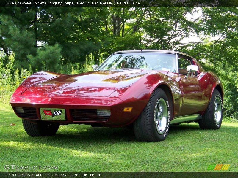 Medium Red Metallic / Neutral Beige 1974 Chevrolet Corvette Stingray Coupe