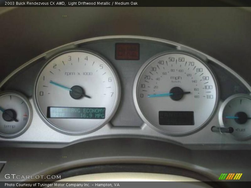 Light Driftwood Metallic / Medium Oak 2003 Buick Rendezvous CX AWD