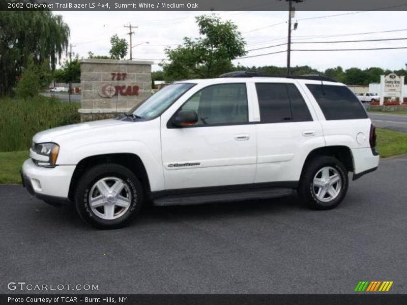 Summit White / Medium Oak 2002 Chevrolet TrailBlazer LS 4x4