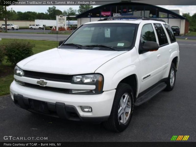 Summit White / Medium Oak 2002 Chevrolet TrailBlazer LS 4x4
