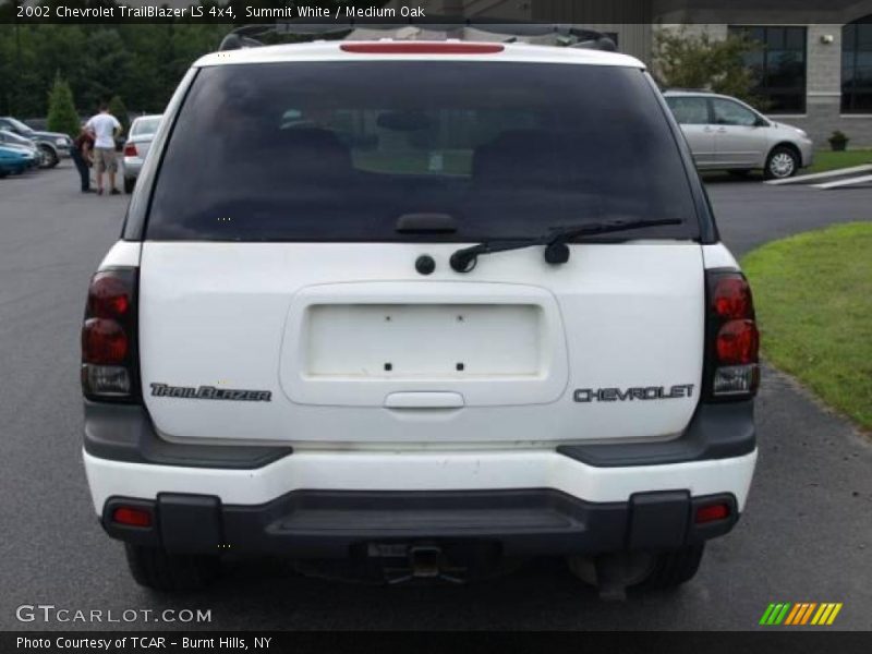 Summit White / Medium Oak 2002 Chevrolet TrailBlazer LS 4x4