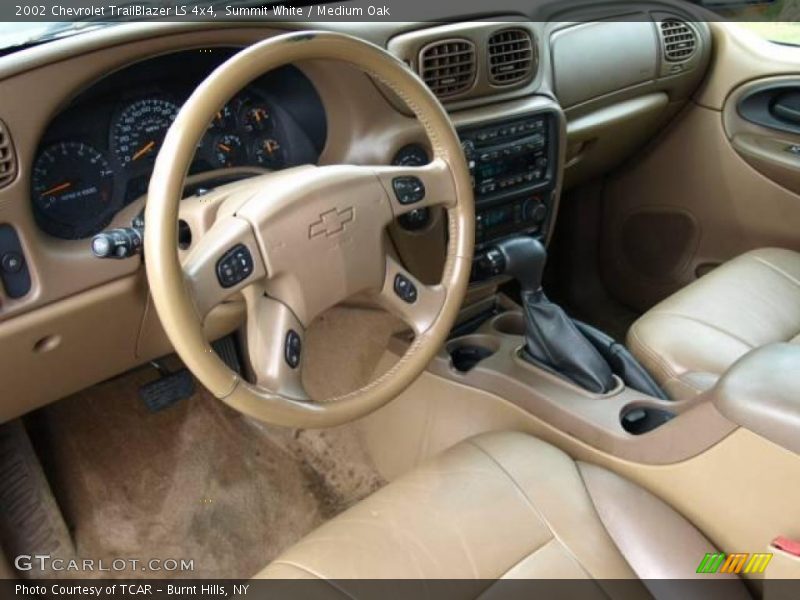 Summit White / Medium Oak 2002 Chevrolet TrailBlazer LS 4x4