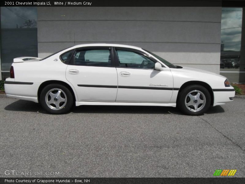 White / Medium Gray 2001 Chevrolet Impala LS