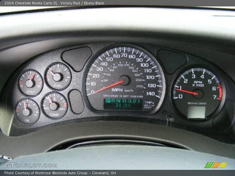 Victory Red / Ebony Black 2004 Chevrolet Monte Carlo SS