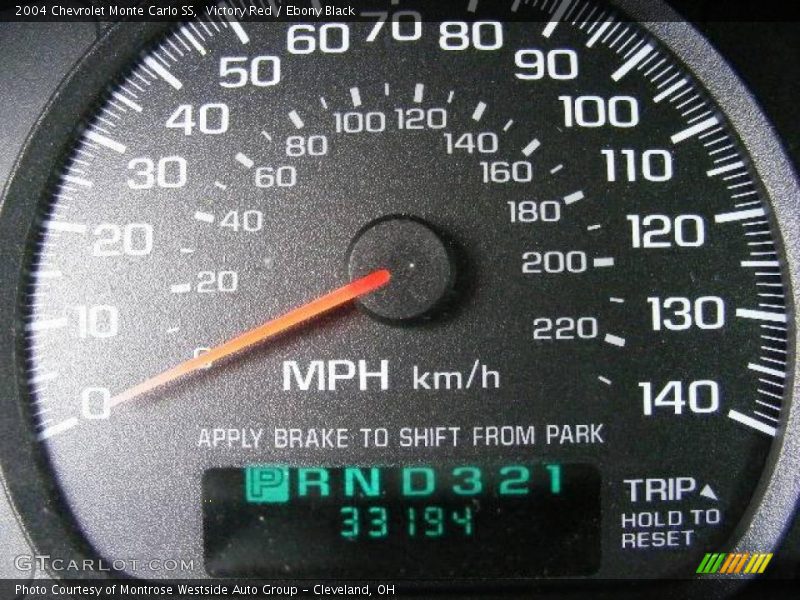 Victory Red / Ebony Black 2004 Chevrolet Monte Carlo SS
