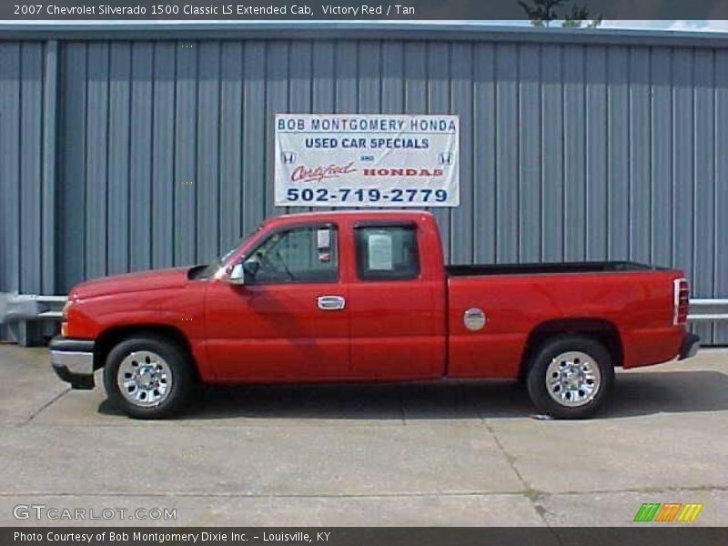Victory Red / Tan 2007 Chevrolet Silverado 1500 Classic LS Extended Cab