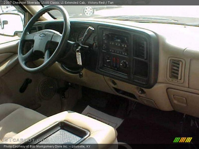 Victory Red / Tan 2007 Chevrolet Silverado 1500 Classic LS Extended Cab