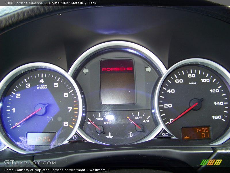 Crystal Silver Metallic / Black 2008 Porsche Cayenne S