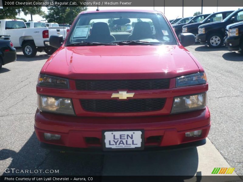 Victory Red / Medium Pewter 2008 Chevrolet Colorado LS Regular Cab