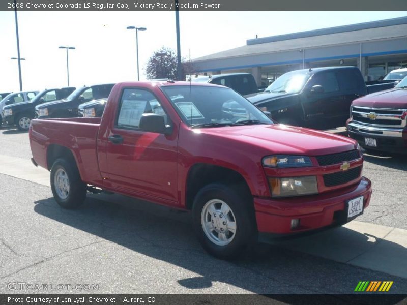 Victory Red / Medium Pewter 2008 Chevrolet Colorado LS Regular Cab