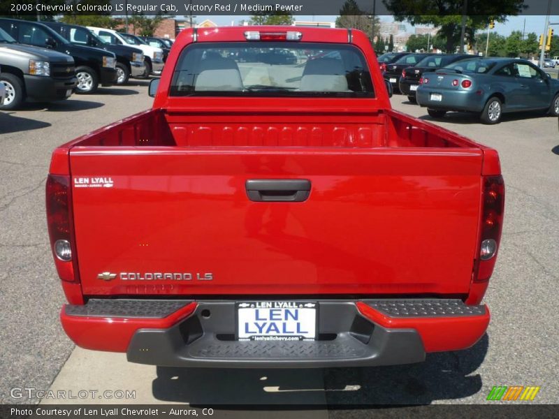 Victory Red / Medium Pewter 2008 Chevrolet Colorado LS Regular Cab