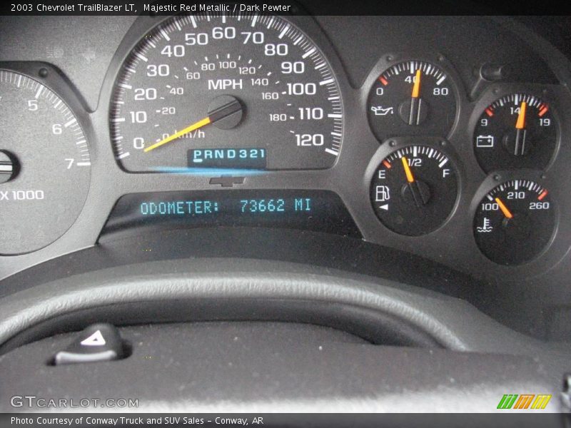Majestic Red Metallic / Dark Pewter 2003 Chevrolet TrailBlazer LT